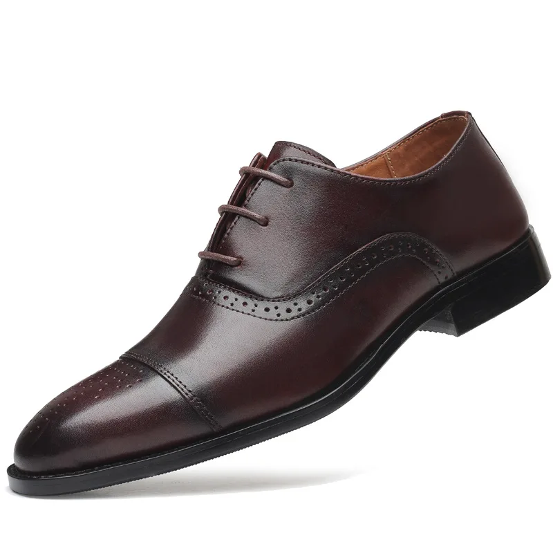 High Quality Genuine Leather Shoes Men,Lace-Up Business Men Shoes,Men Dress Shoes,Summer Oxfords Spring autumn cowhide