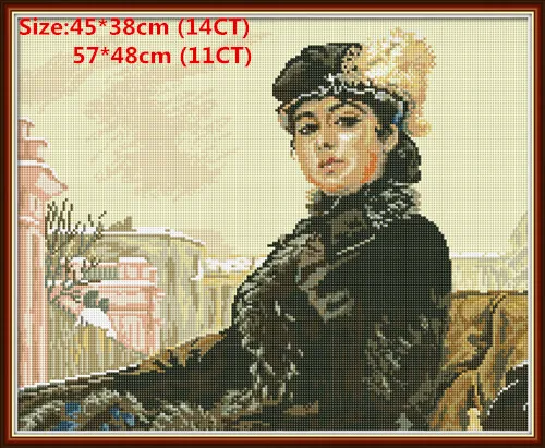 A young Russian girl Невеста с цветами Свадебный Ангел diy картина Счетный принт на холсте DMC 11CT 14CT наборы для вышивки крестом наборы для рукоделия вышивка - Цвет: A young Russian girl