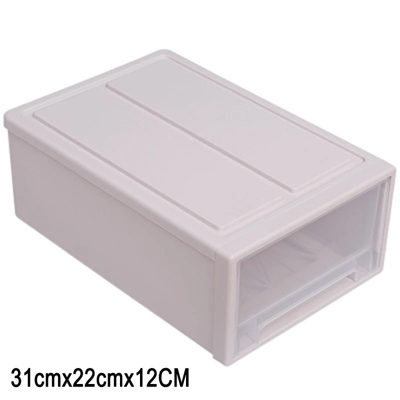 drawer type shoe box thickened transparent foldable shoe storage box save space plastic organizers j99store free global shipping