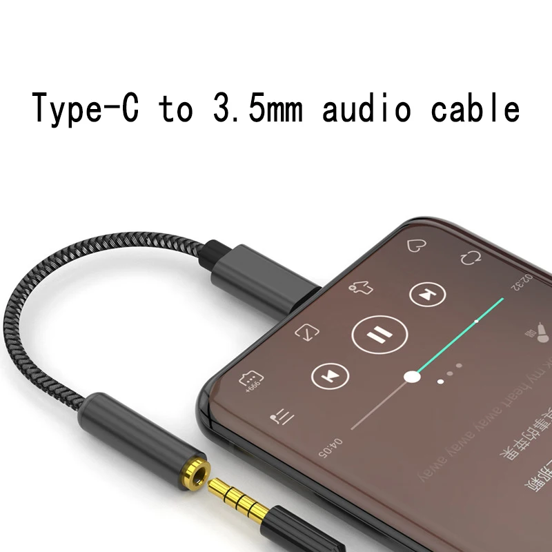 

Type C adapter USB C to 3.5 mm 3.5 jack headphone audio converter headphone cable is suitable for type C phones and some tablets