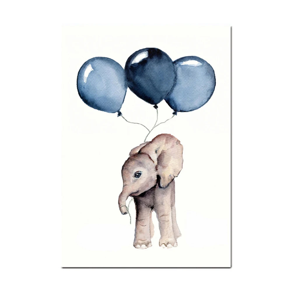 Живопись на холсте с изображением воздушного шара художественный плакат