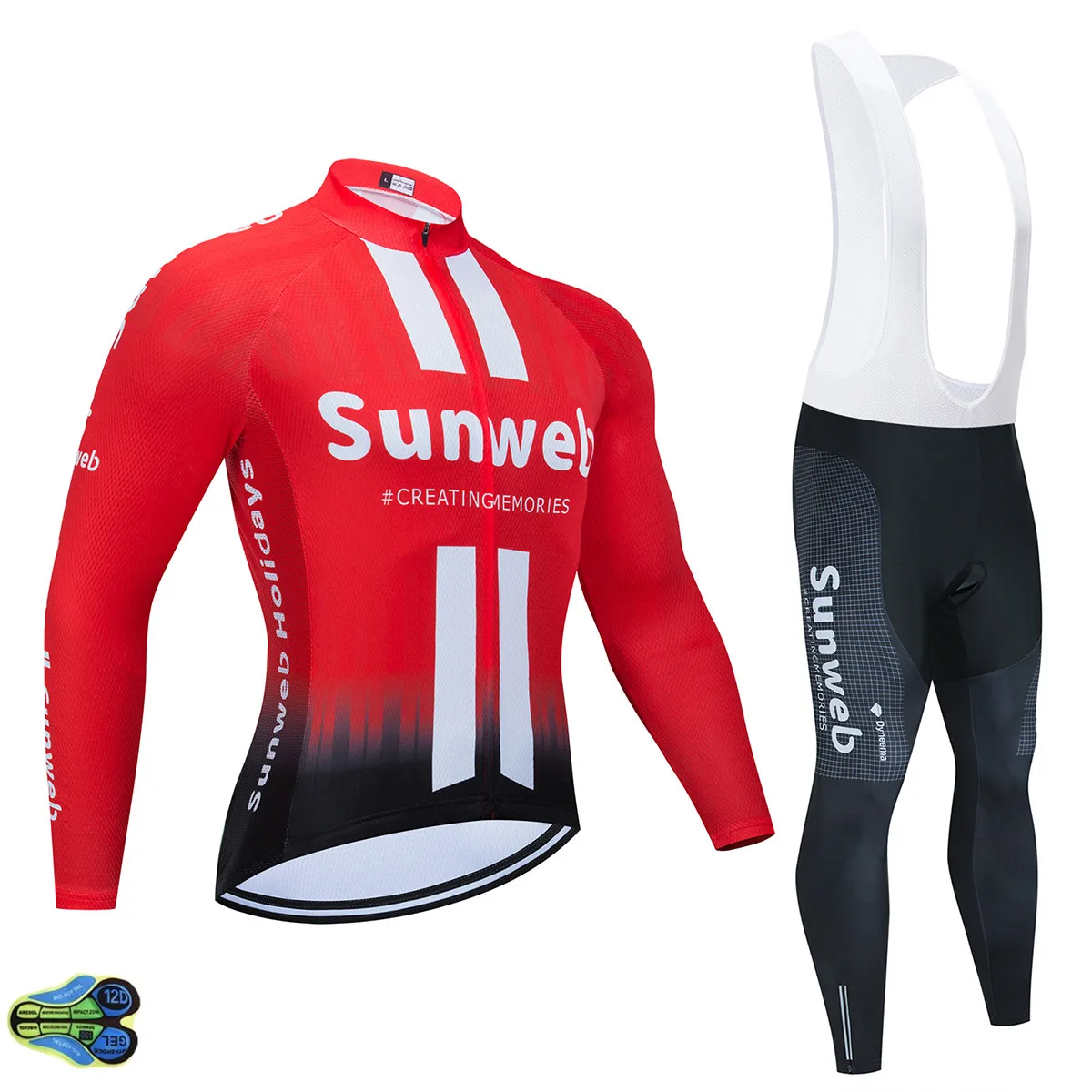 2020 профессиональная команда Sunweb красный Велоспорт Джерси длинный комплект MTB