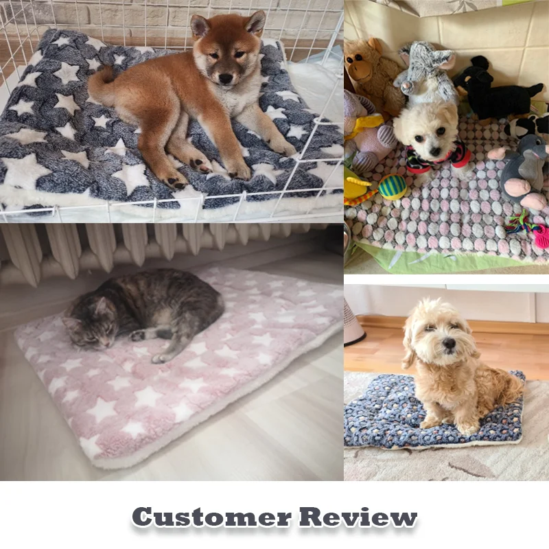 

Pet Cat Bed Dog Bed Thickened Pet Soft Fleece Pad Blanket Bed Mat Cushion Home Portable Washable Rug Keep Warm S/M/L/XL/XXL/XXXL