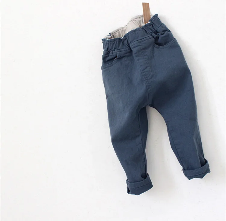 Детские брюки унисекс повседневные корейские осенние для мальчиков однотонные