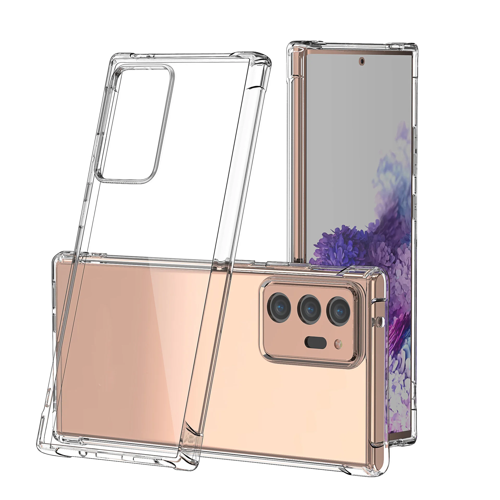 Прозрачный чехол для samsung galaxy note 20 телефона sumsung note20 не менее противоударный