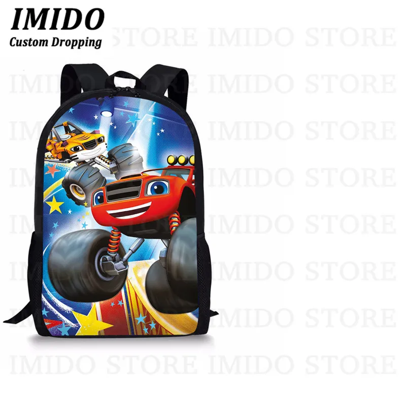 IMIDO Blaze And The Monster Machines, школьные рюкзаки, 3 шт., детские школьные ранцы для мальчиков и девочек, детские сумки с мультяшными рисунками - Цвет: as picture