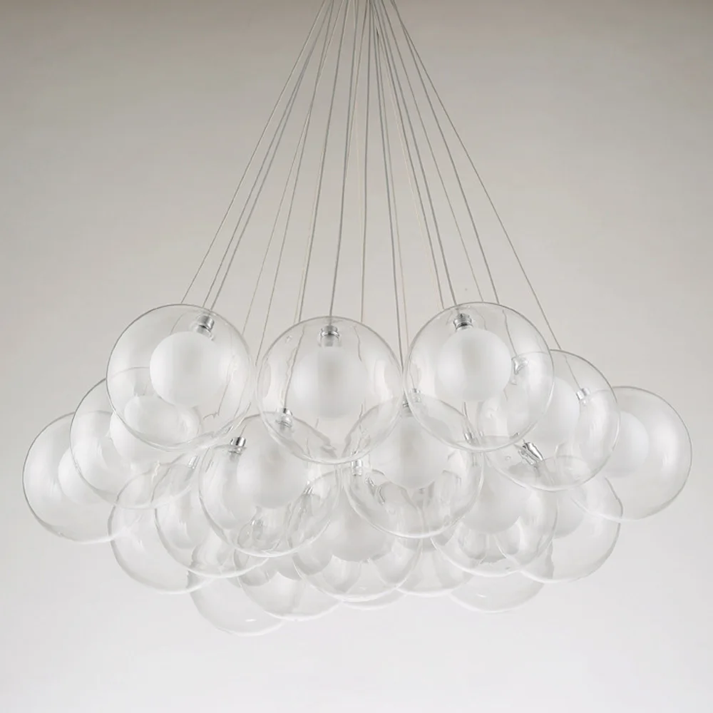 Современный стеклянный подвесной светильник Soapsuds для столовой романтическая