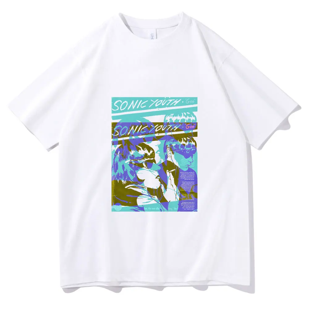 

Sonic Youth Rock Band Punk Tshirt Men Women Casual Loose T-shirt Summer Cotton Tees Short Sleeve Oversized Hip Hop Streetwear