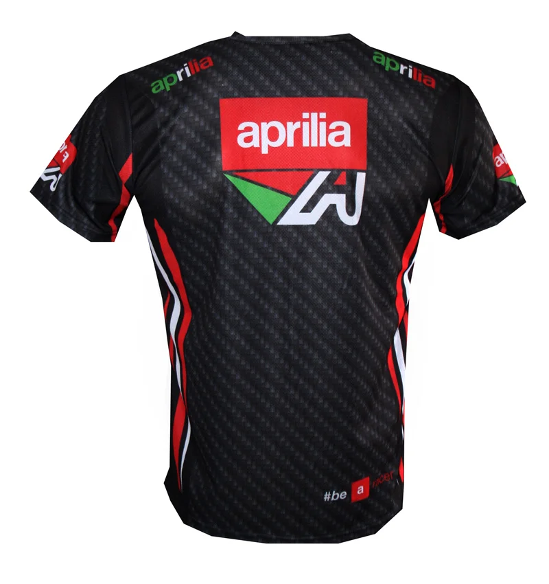 Футболка мужская быстросохнущая мотоциклетная рубашка GP для команды Aprilia