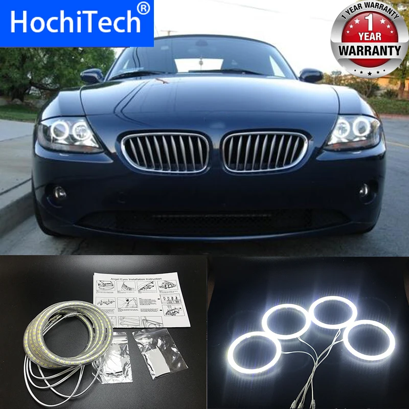 

HochiTech for BMW Z4 E85 E86 2002-2008 Ultra bright SMD white LED angel eyes 2600LM 12V halo ring kit daytime running light DRL