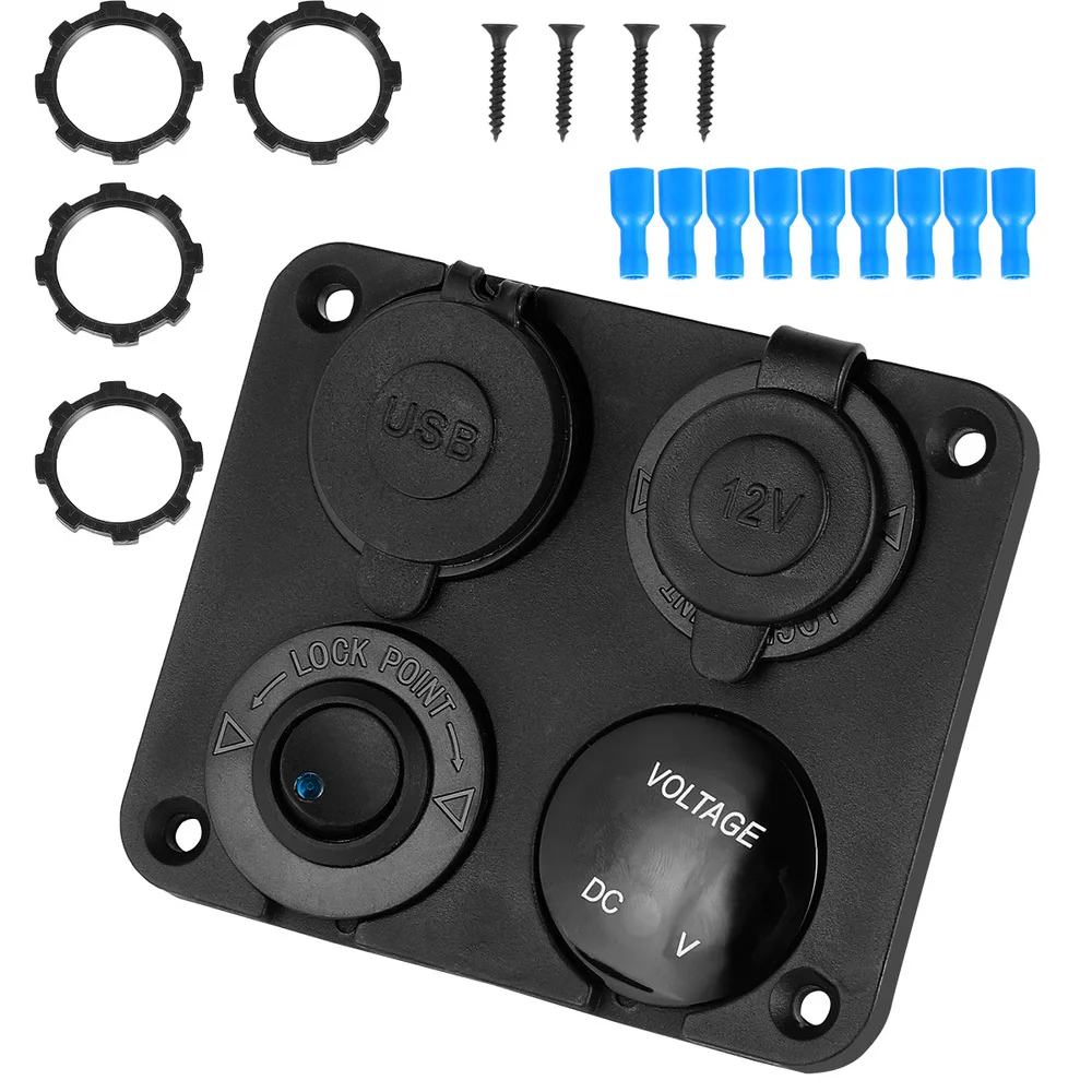 12 24V 4 Gang автомобильный лодочный RV комбинированный переключатель панель
