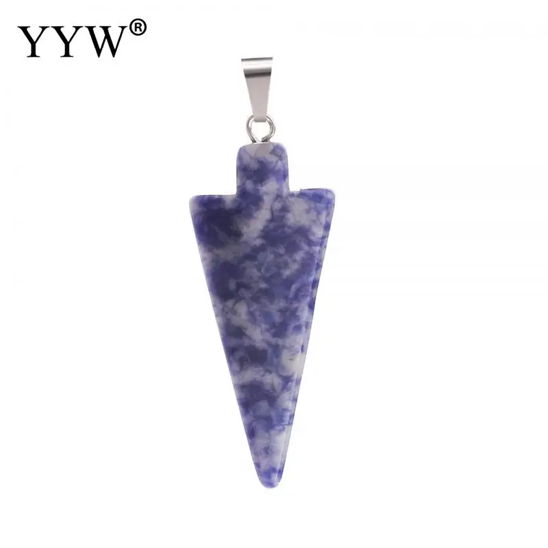 5 шт./лот подвески в форме стрелы из драгоценного камня морской опал тигровый глаз