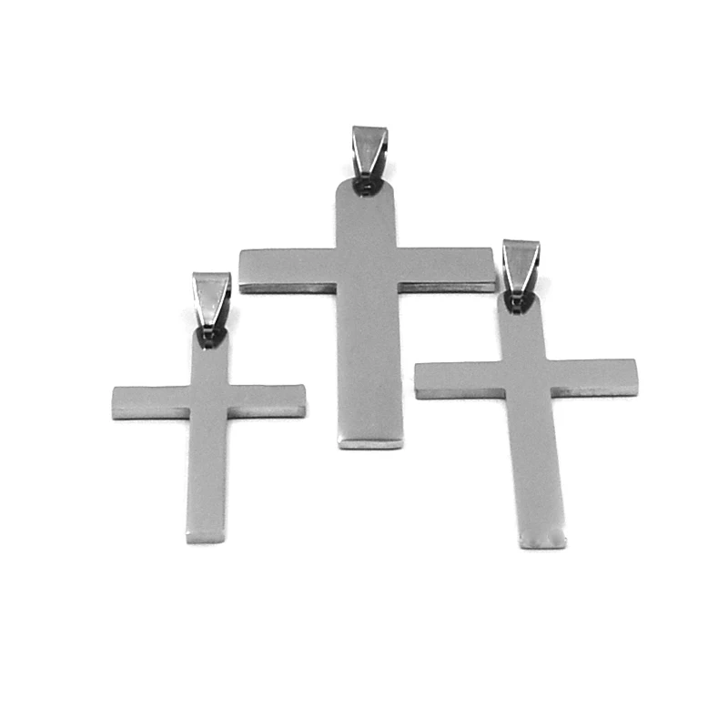 

Религиозные украшения, подвеска из нержавеющей стали, кросс-подвесные прелести для «сделай сам», ожерелье/серьги, аксессуары для изготовле...