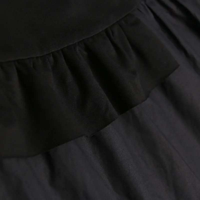 XITAO/черное платье для женщин свободные большие размеры женские платья с длинным