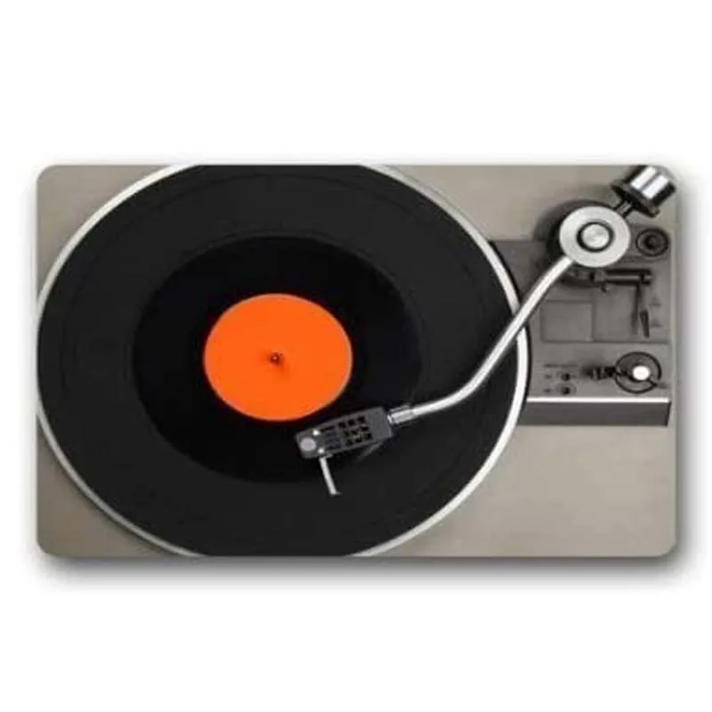 

Novelty Vinyl Record Player Welcome Door Mat Retro Vintage DJ Turntable Doormat Rug Carpet Floor Entry Music Lover Home Decor