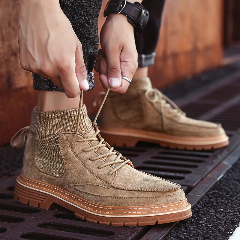 2019 Осенняя мужская обувь на зиму женские ботильоны повседневные ботинки из
