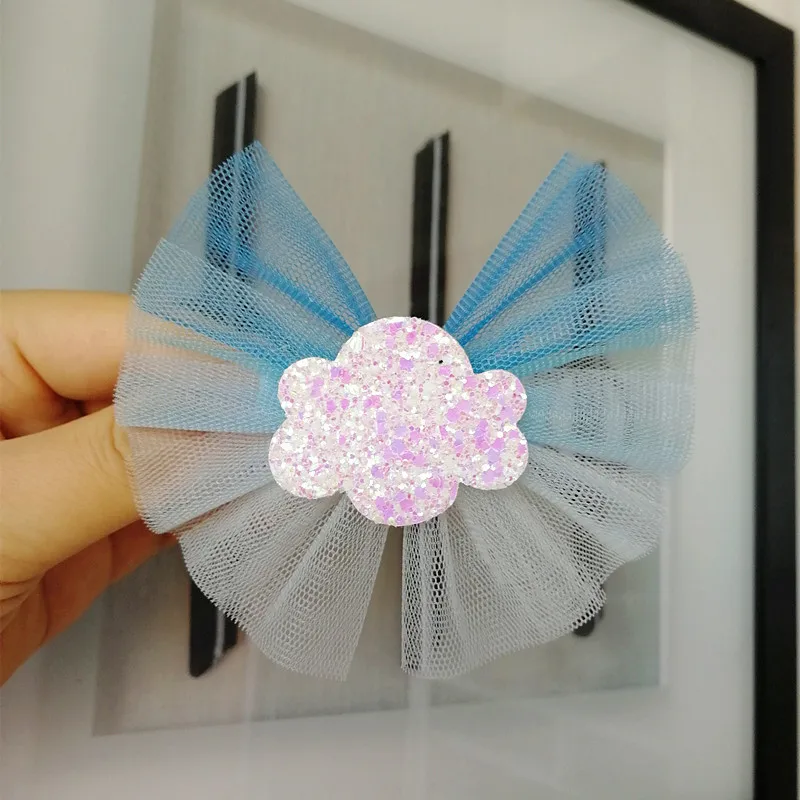 5 шт. Корейская сетка облако Радуга заколки для волос любовь сердце звезды