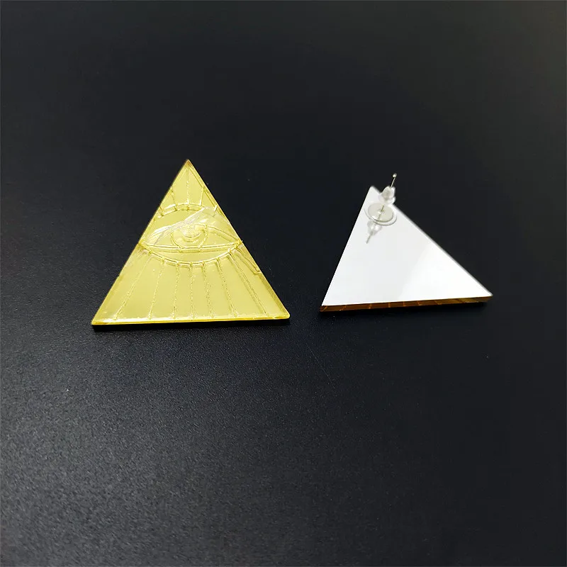 KUGUYS модные ювелирные изделия акриловые Золотые Зеркальные большие серьги для