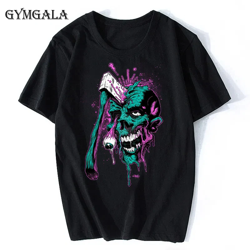 100% хлопок 2020 новая футболка Новая мода Мужская Печать Череп 3D Футболка Хип Хоп