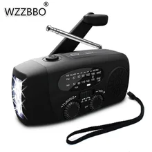 Multifunctional Radio Mobile Phone Emergency Charging Hand-cranked Solar Radio Emergency LED Flashlight and Power Bank