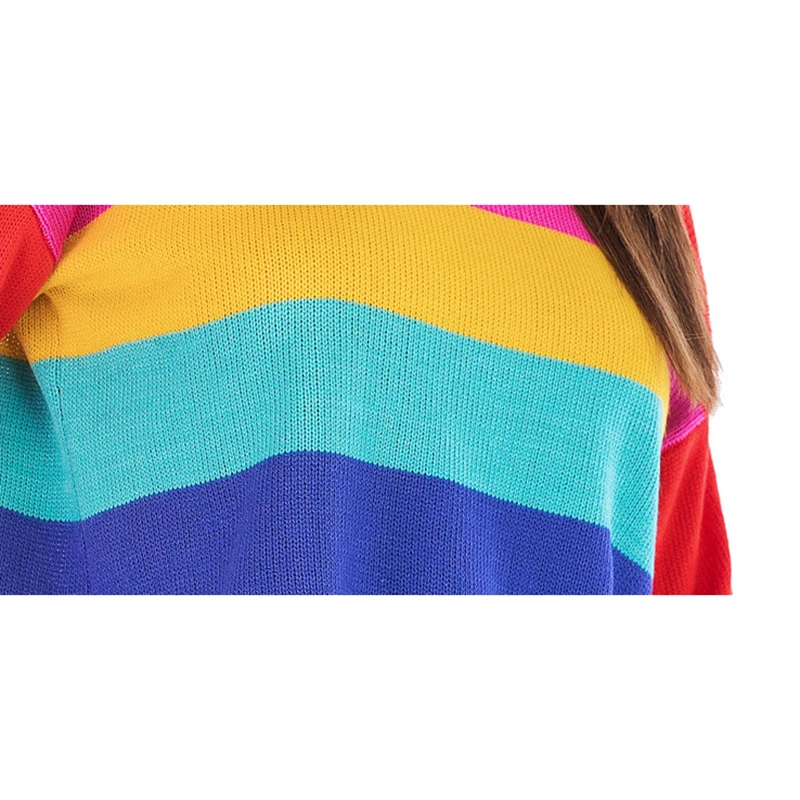 

Autumn Winter women Sweater 2019 Europe America women fashion knit stripe plus size Femme Pullovers midi sweaters womens clothes