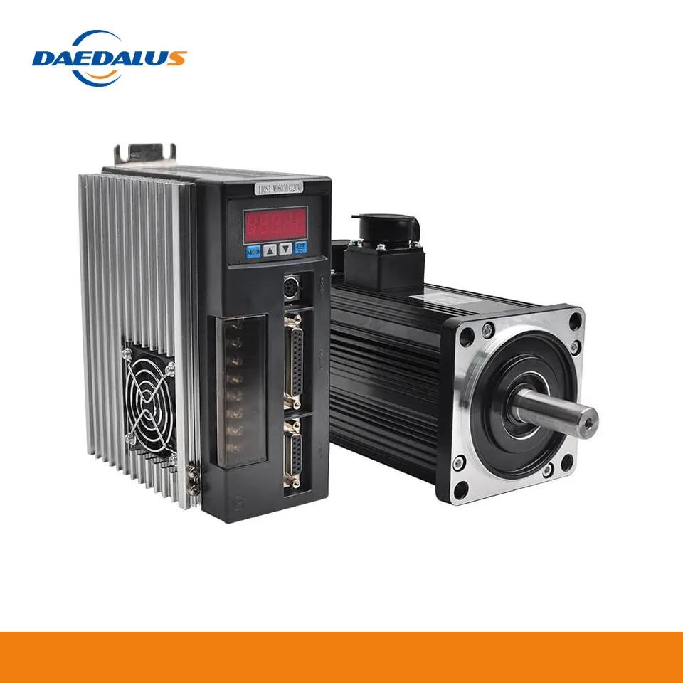 1.5KW CNC AC Серводвигатель и драйвер комплект 110ST 5N.M 30A M05030 220В с кабелем 3M|Двигатель