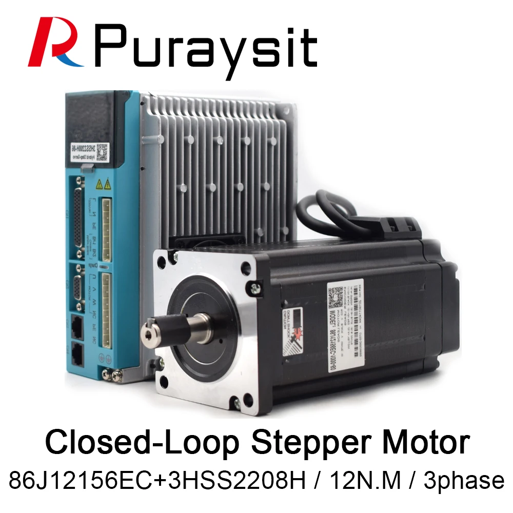 12Nm Nema34 3Phase 110v 220V AC 2000RPM 86mm Closed Loop Stepper Motor Driver Hybird Encoder 3ph Easy Servo Drive Kits | Обустройство