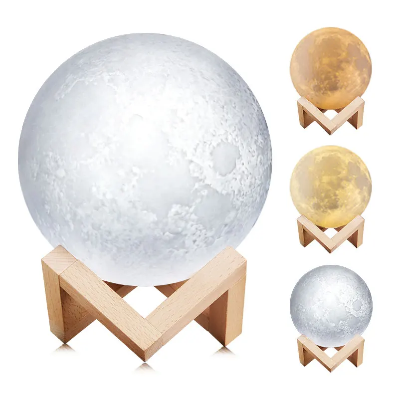 Ночной светильник 3D перезаряжаемый 3 цвета с дистанционным управлением принтом