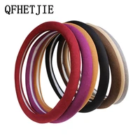car steering wheel cover 7 color linen breathable four seasons universal sweat absorbent non slip car grip cover 38cm