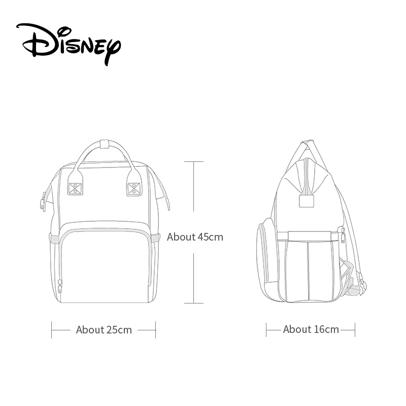 Disney Mickey Mouse USB Baby Diaper Storage Bag Large Capacity Baby Stroller Waterproof Travel Bag Multifunction Diaper Bag New images - 6