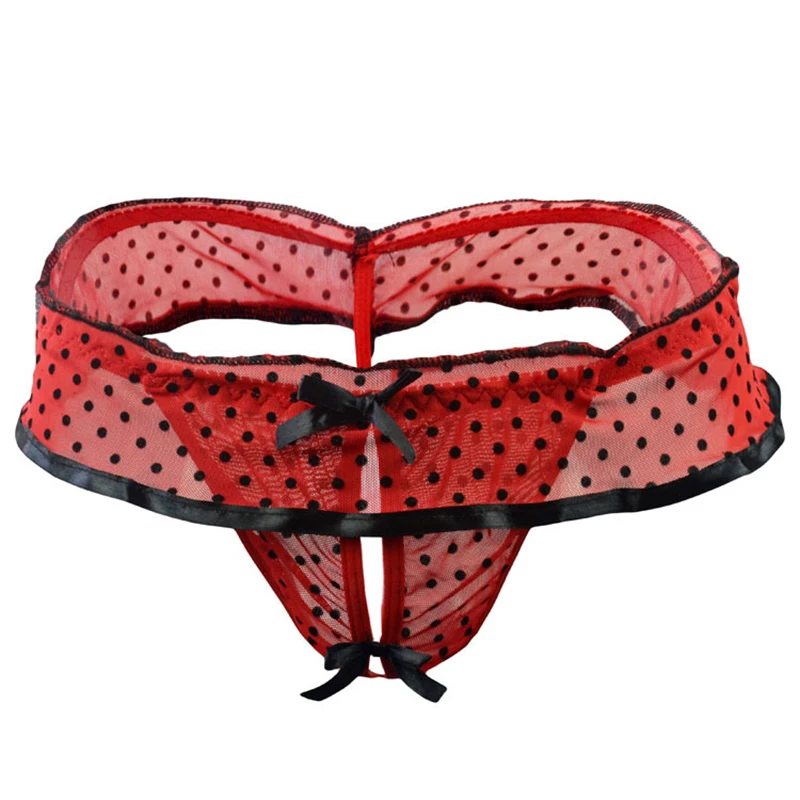 

AIIOU Sexy Sissy Panties Underwear Thong and G String Low-waist Male Lace Translucent Hollow Out T Pant Sexy Mens Underpants