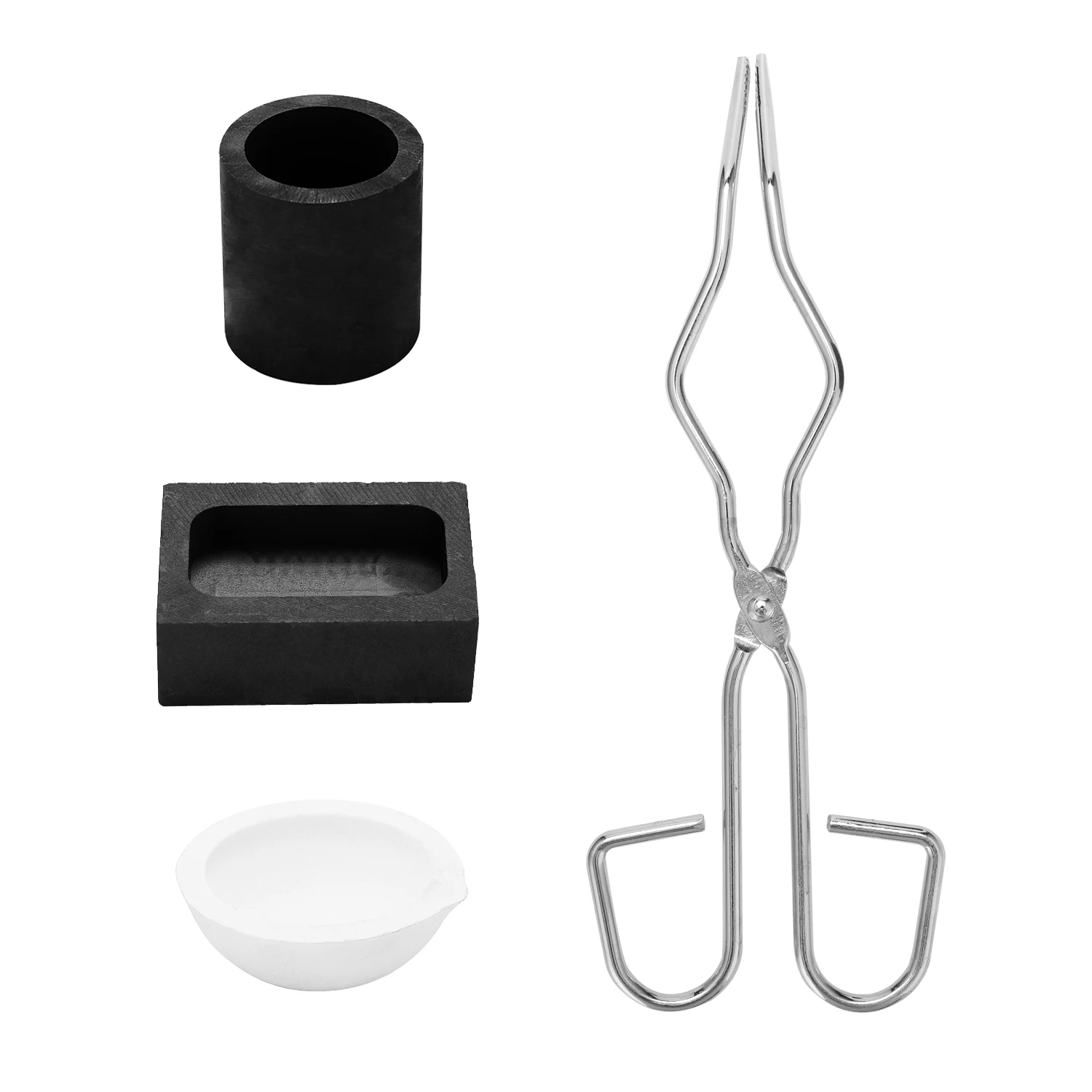 4 шт фонарь плавления серебро Графитовый тигель комплект чашки щипцы чаша