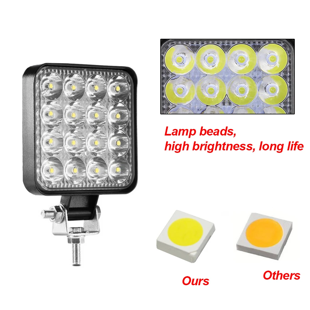 12 В круглый Квадратный светодиодный светильник автомобильный головной