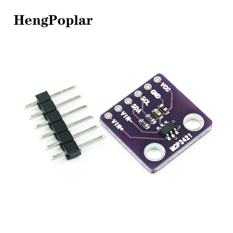 

MCP3421 I2C SOT23-6 delta-sigma ADC Evaluation Module Board For PICkit Serial Analyzer Module