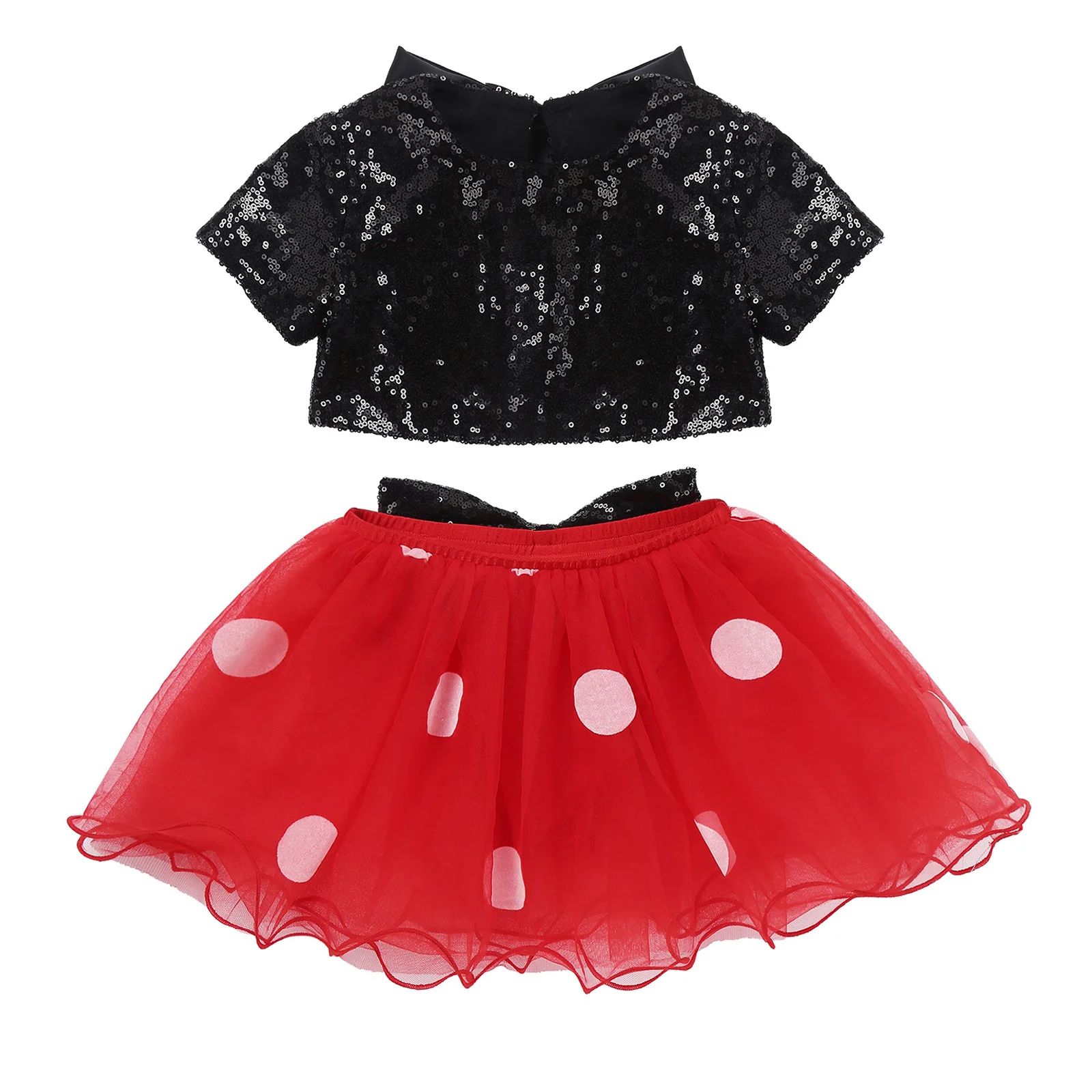 Детский Блестящий танцевальный костюм для девочек наряд с круглым вырезом и