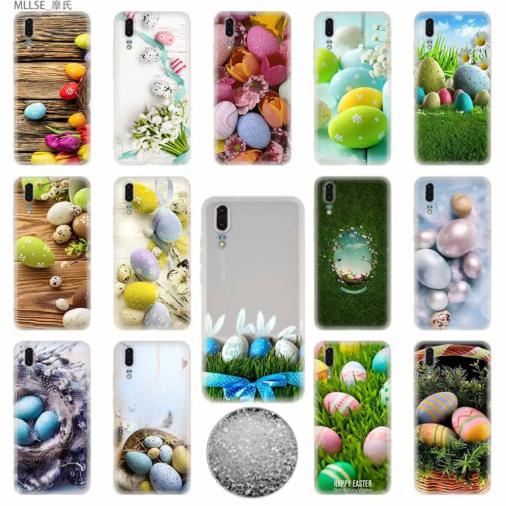 Чехол для телефона из ТПУ с пасхальными яйцами мягкие чехлы Huawei P40 P30 P20 Pro P10 P9 Lite