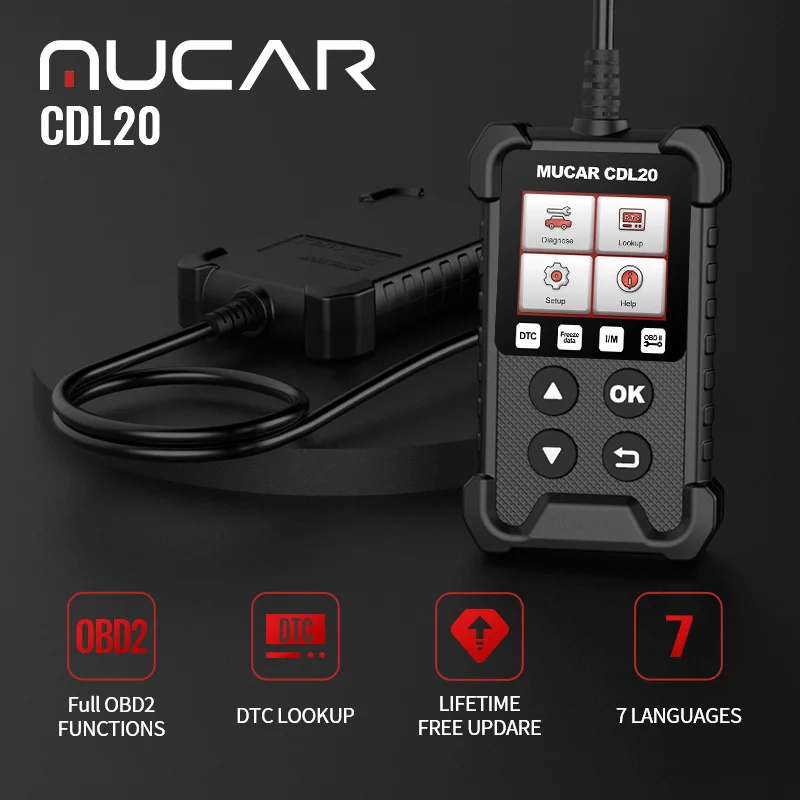 Диагностический сканер MUCAR CDL20 OBD2 прибор для считывания кодов автомобиля Полная