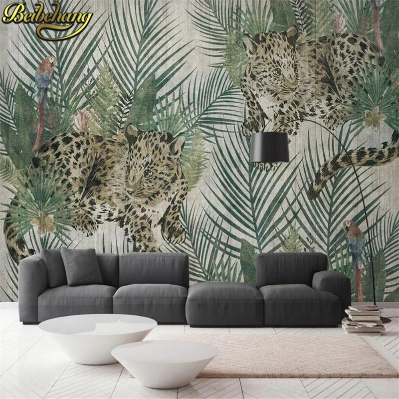 Пользовательские мультфильм минималистский акварель растение фотообои обои