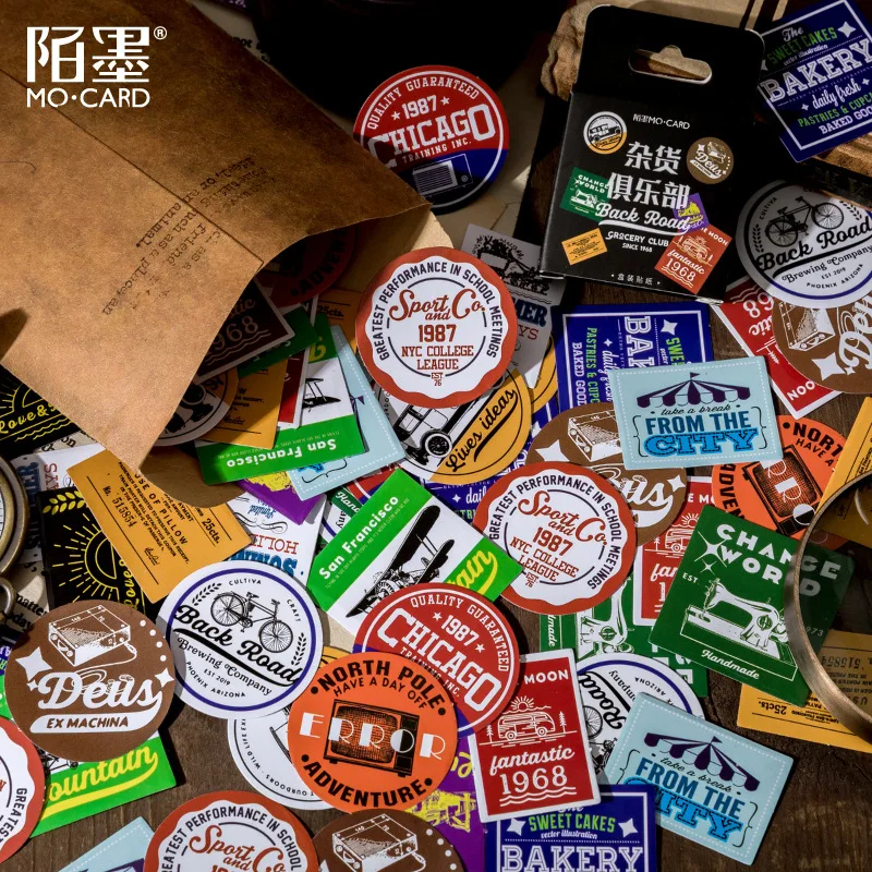 

45Pcs Retro Cool Icons Aesthetic Stickers Waterproof Decorative Decal for Scrapbooking Planner Laptop Stationery Kid Stickers