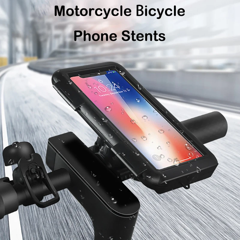 

6.8Inch Adjustable 360 Rotatable Waterproof Bicycle Phone Holder Motorcycle Mobile Cellphone GPS Holder Mount For Iphone Xiaomi