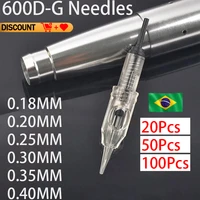 tattoo needle 2050100pcs 1rl disposable sterilized permanent makeup cartridge needles tips for eyebrow lips agulha easy click