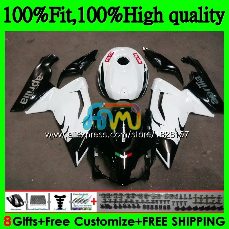 

Injection For Aprilia RS-125 RS125 06 07 08 09 10 11 Black white 61BS.10 RS4 RSV125 RS 125 2006 2007 2008 2009 2010 2011 Fairing