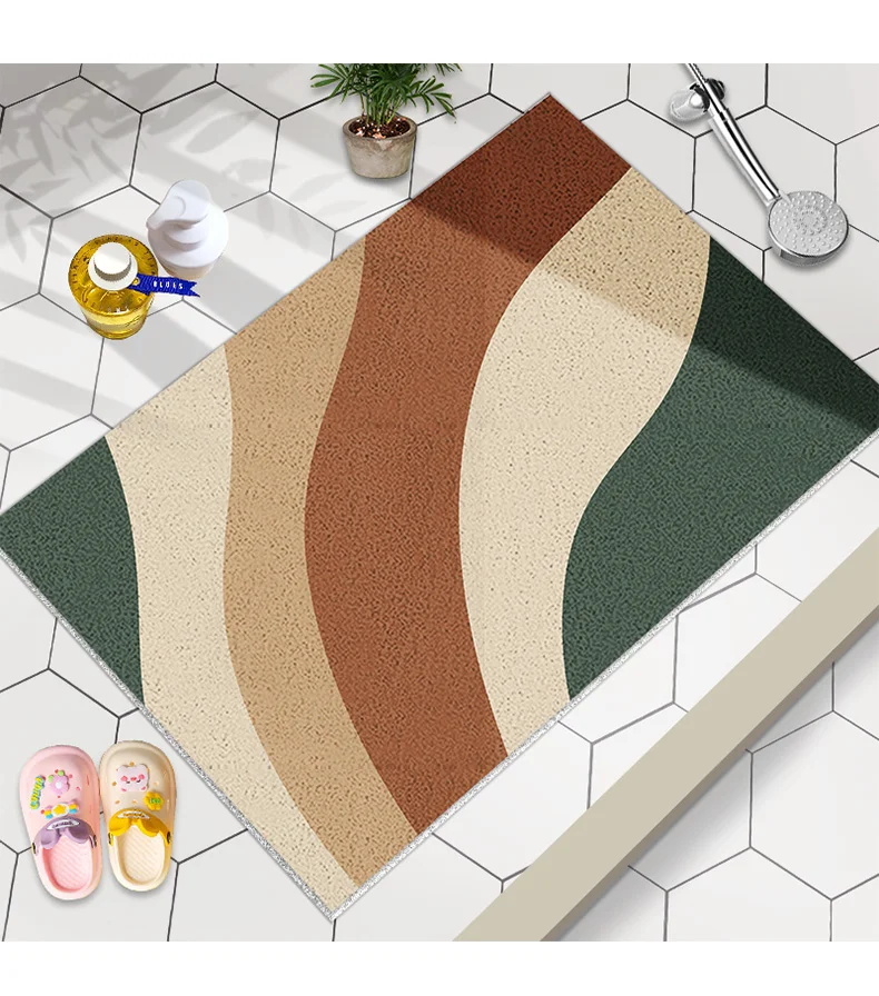 

Коврик для ванной, коврик для входной двери, Придверный коврик, Быстросохнущий коврик для входной двери, супервпитывающий коврик из ПВХ, мин...