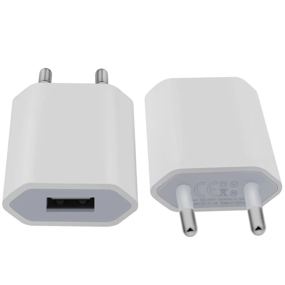 European Standard USB Charger 5V 1A USB Power Adapter EU Plug Wall Travel Charger For Iphone Samsung For LG G5 Charger
