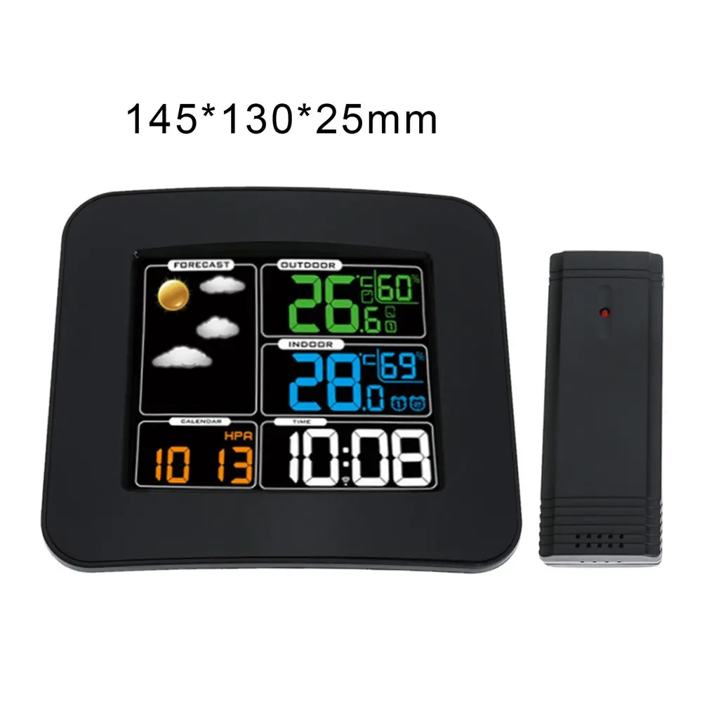 5 In 1 RF Wireless Sound Control Alarm Clock TS-75 Electronic Temperature Humidity Calendar Desk Digital Weather Forecast |