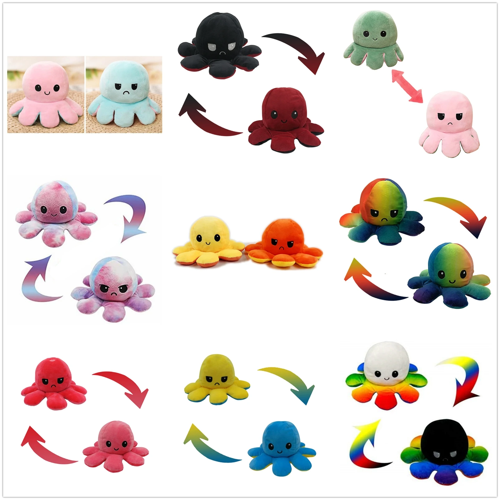 

Doll Stuffed Emotional New Flip Funny Toy Stuffed Toy Funny Present Plush Doll Fitget Toys Decoration Artwork For Home Stuffed