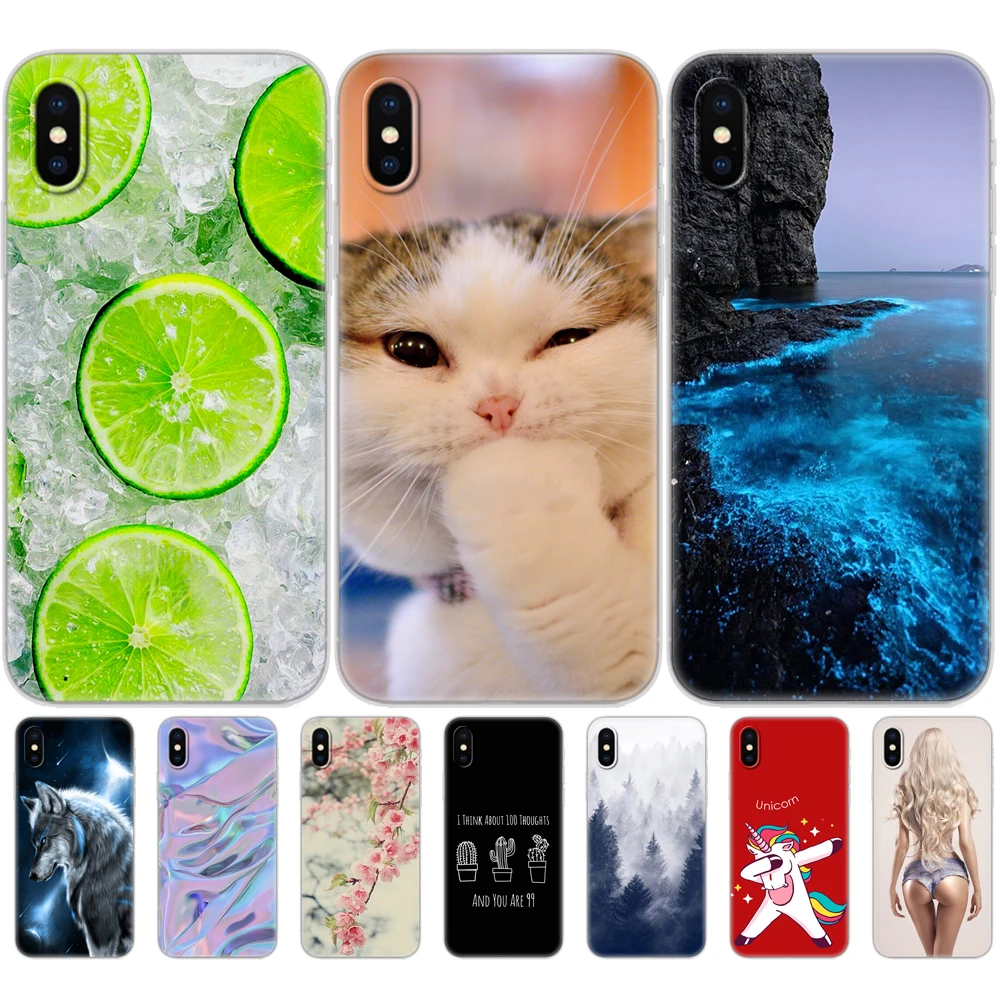 Мягкий силиконовый чехол для телефона iphone X XS XR xs max coque etui бампер задняя крышка