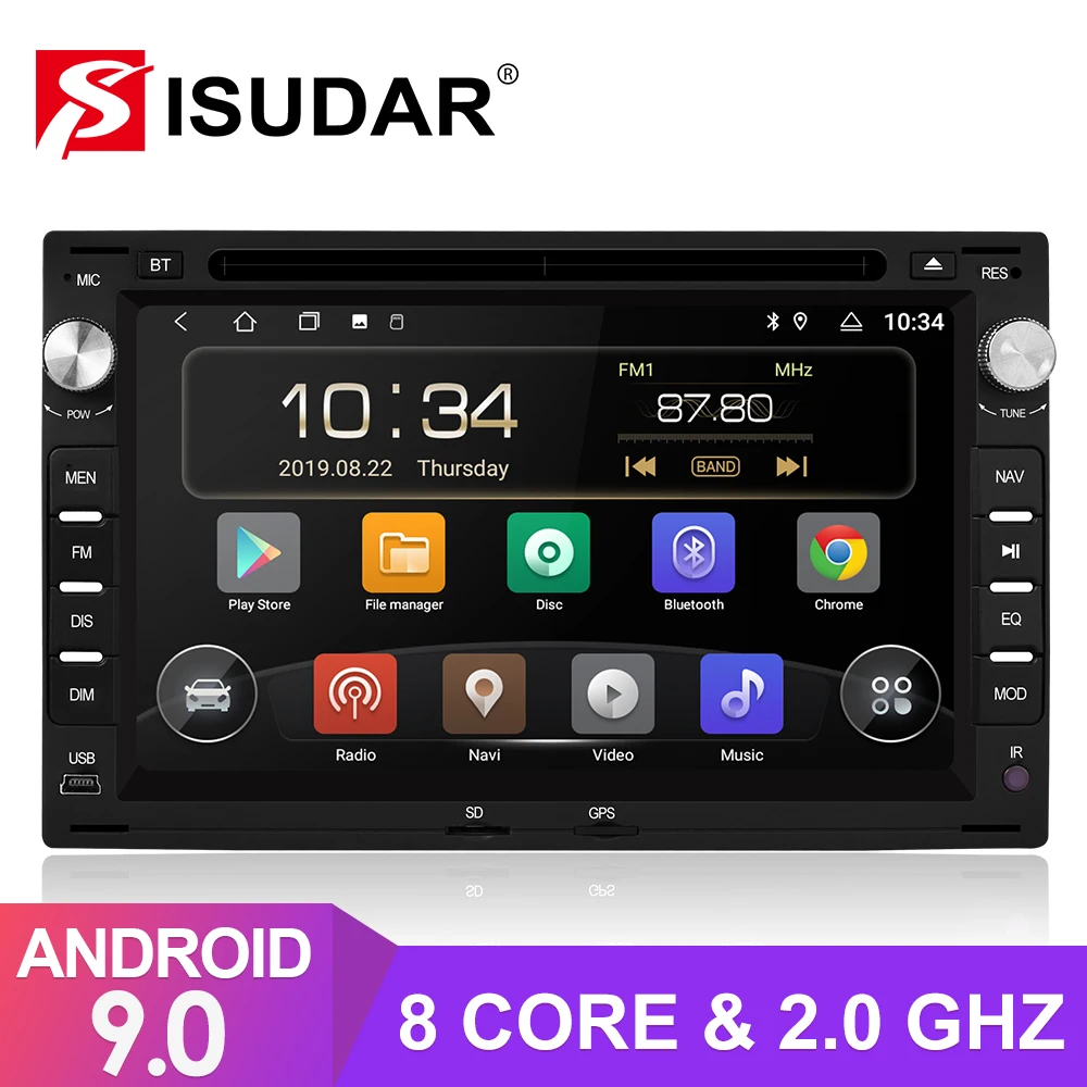 Isudar 2 Din Android 9 автомобильное радио для VW/Volkswagen/GOLF/POLO/TRANSPORTER/Passat b5 Авто Радио DVD