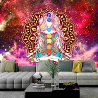 chakra art wallpaper tapestry psychedelic witchcraft posters mandala hippie macrame banner flag wall hanging painting boho decor