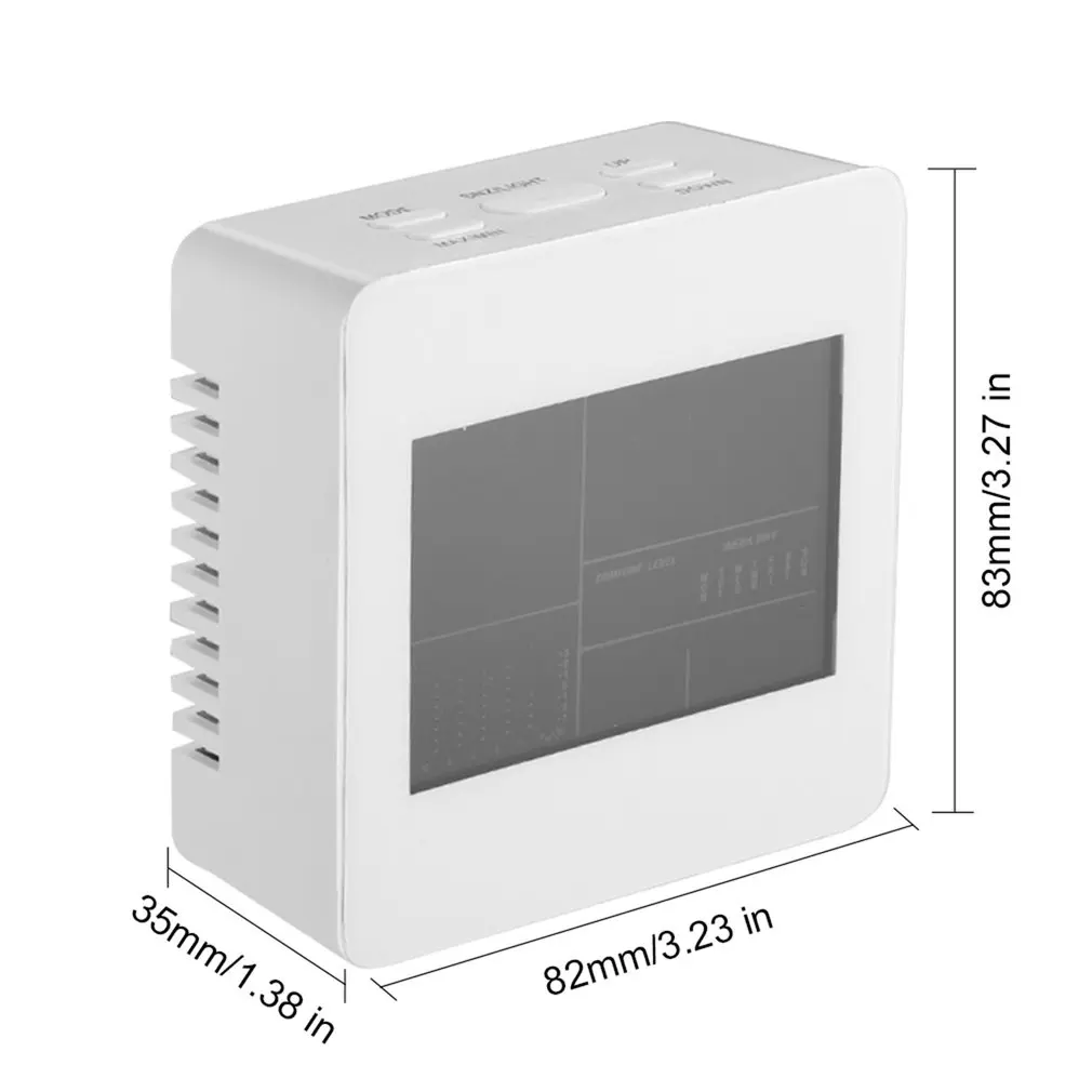Погодные часы с красочным ЖК-дисплеем Функция повтора будильника календарь